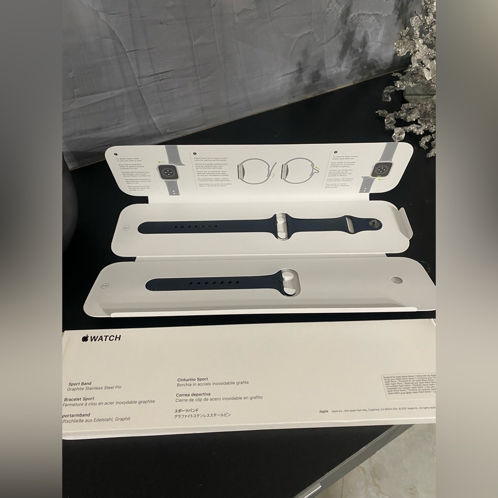 Apple Watch 45mm (2 sizes S/M & M/L)Abyss Blue Sport Band